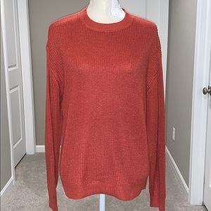 Heathered spice crew neck sweater